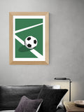 East End Prints White Football Framed Print