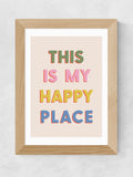 East End Prints Oak This Is My Happy Place Wall Art by Studio Eleni