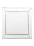 Gallery Home Silver Clear Bevelled Glass Risca Square Wall Mirror 90cm x 90cm, UK version