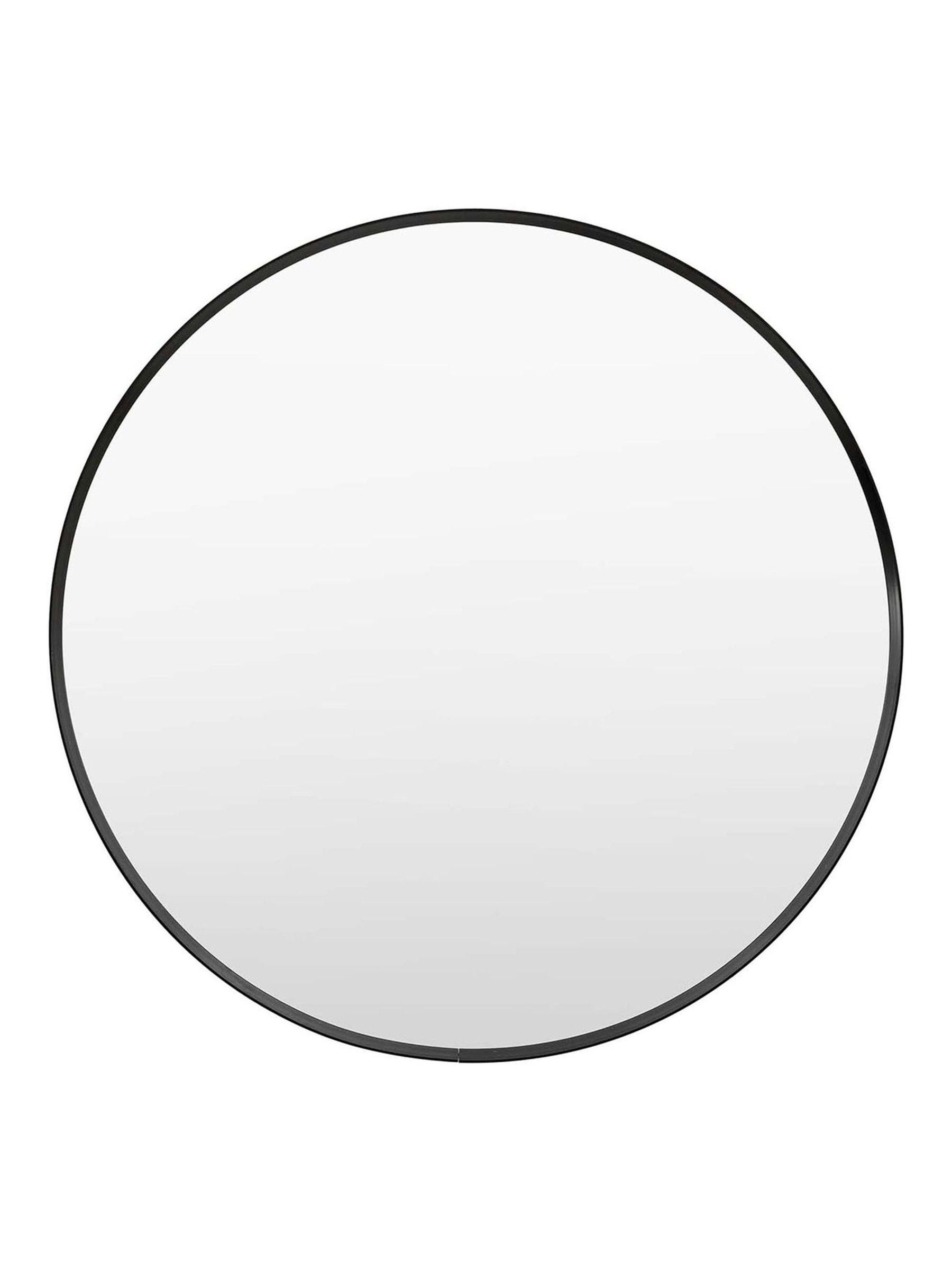 Gallery Home Black Metal Round Mirror 60cm, UK version