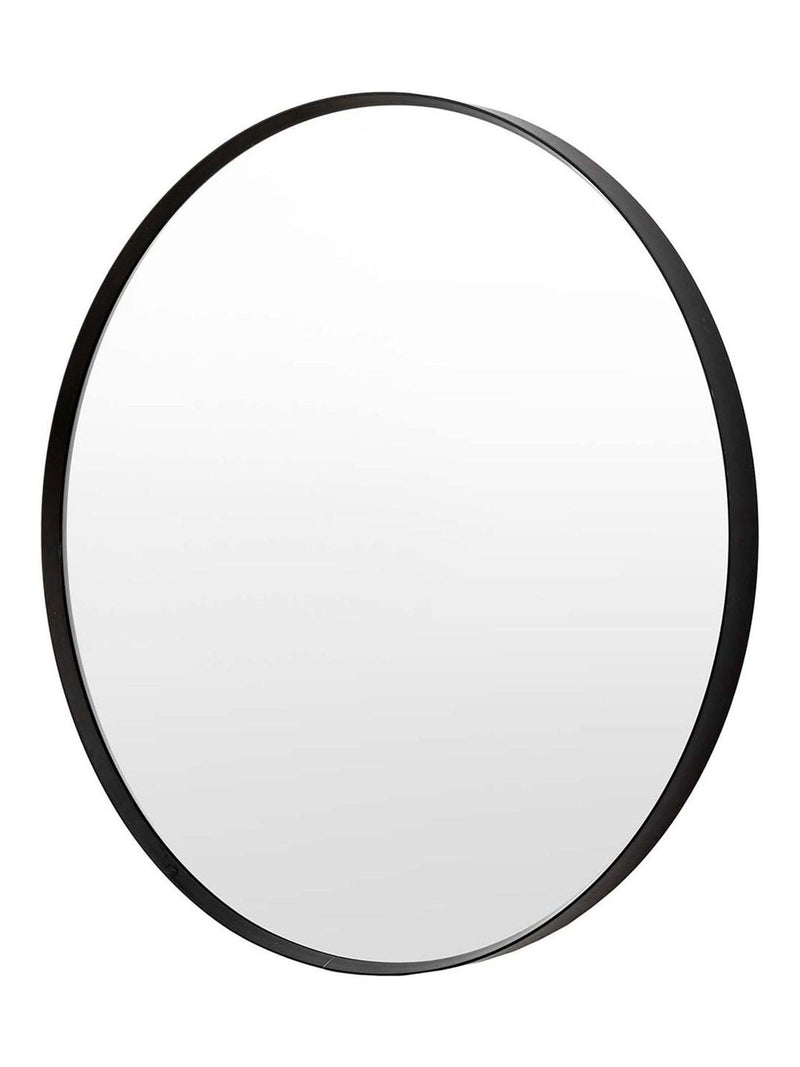 Gallery Home Black Metal Round Mirror 60cm, UK version