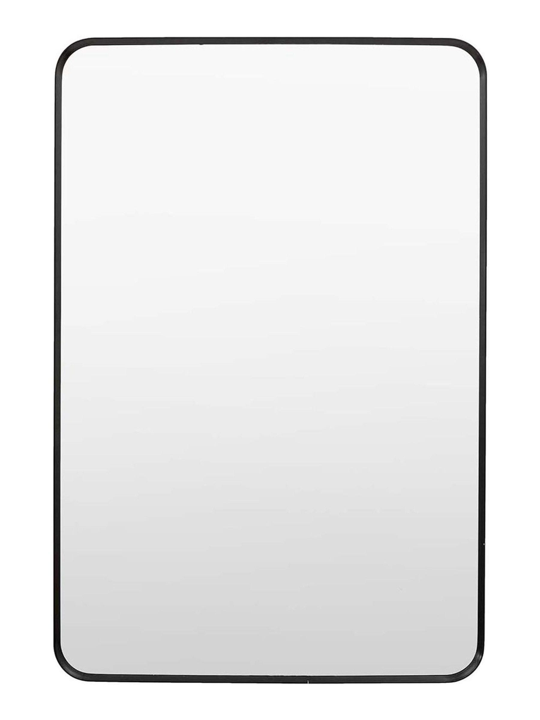 Gallery Home black metal Whitland rectangle wall mirror - British product