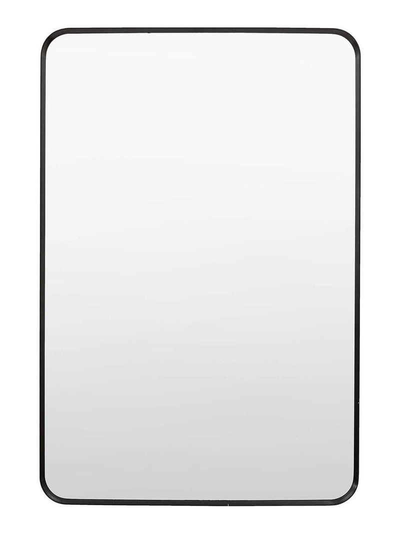 Gallery Home black metal Whitland rectangle wall mirror - British product