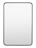 Gallery Home black metal Whitland rectangle wall mirror - British product