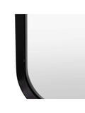 Gallery Home black metal Whitland rectangle wall mirror - British product