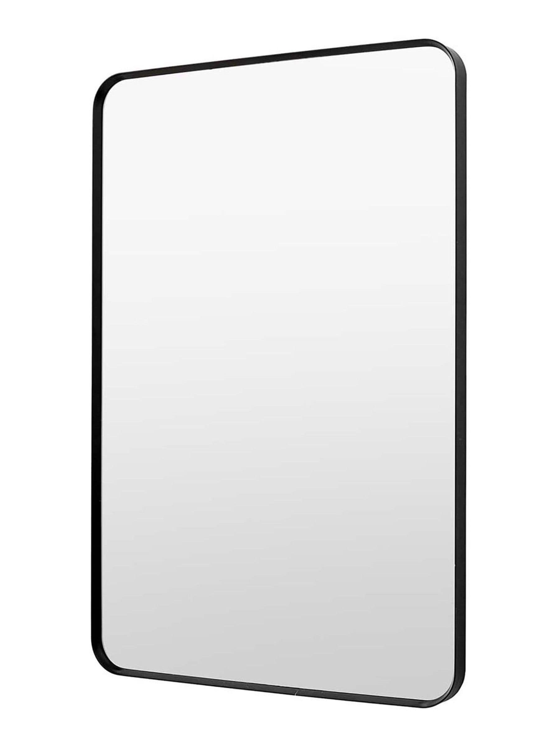 Gallery Home black metal Whitland rectangle wall mirror - British product
