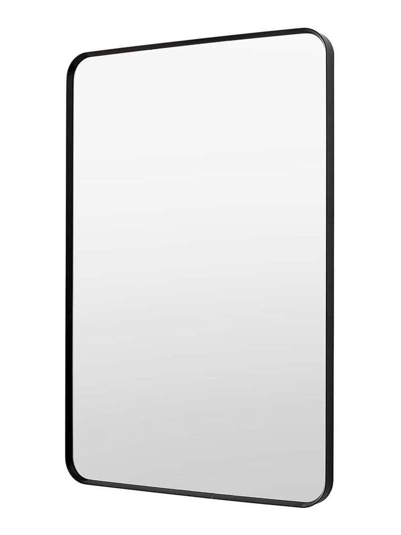 Gallery Home black metal Whitland rectangle wall mirror - British product