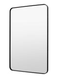 Gallery Home black metal Whitland rectangle wall mirror - British product