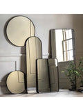 Gallery Home Black Whitland Large Round Mirror, UK version