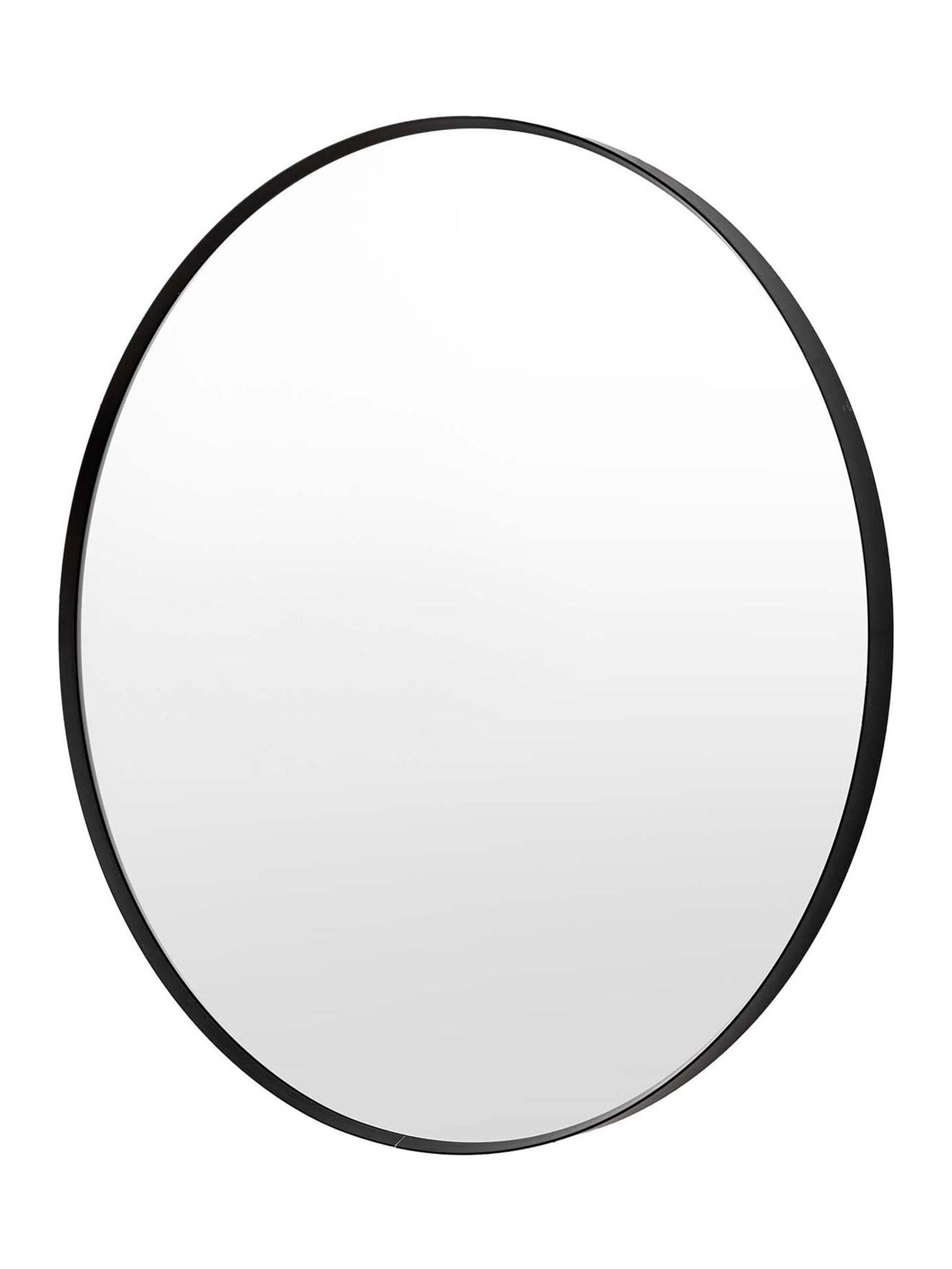 Gallery Home Black Whitland Large Round Mirror, UK version