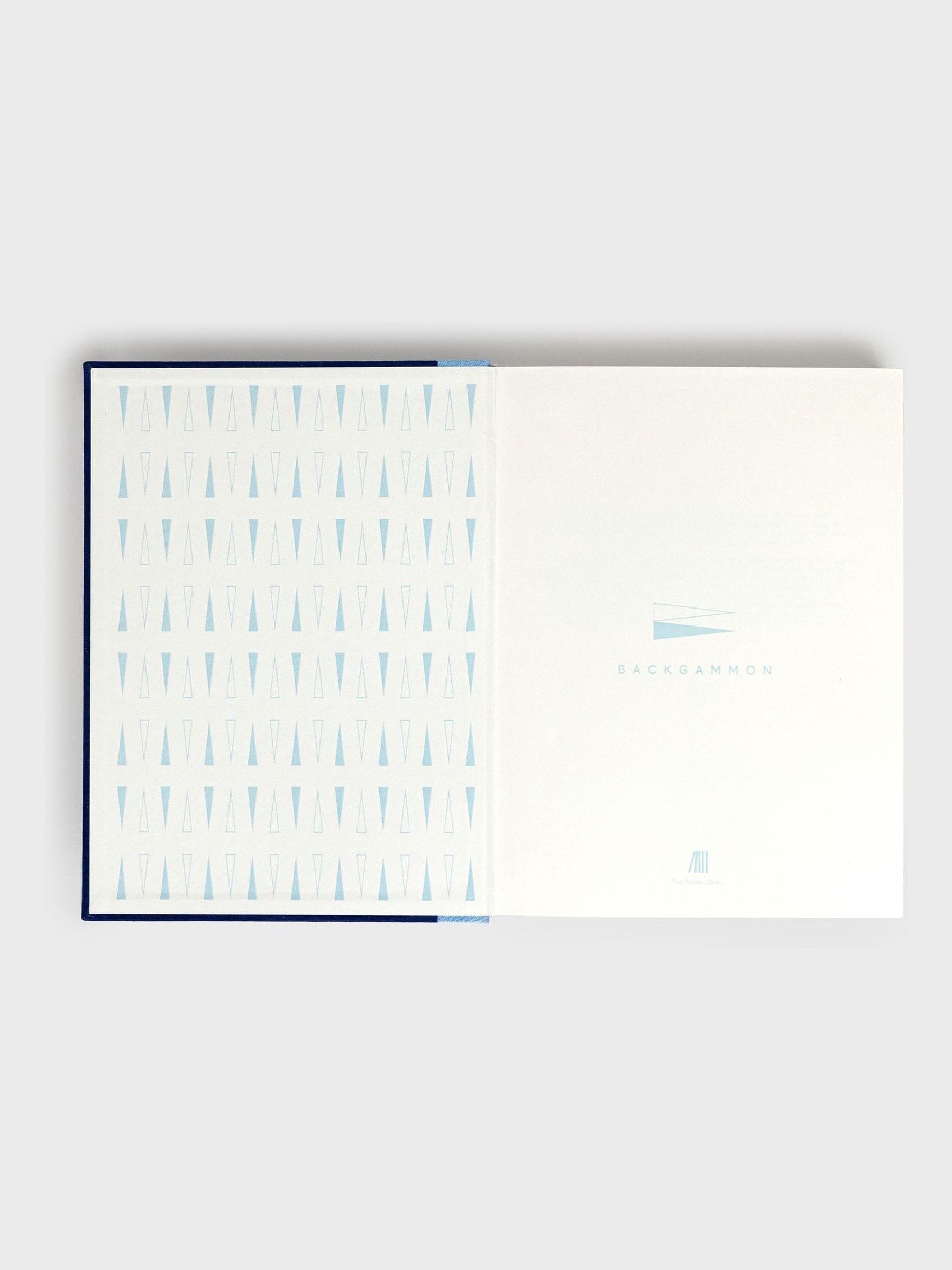 Suck UK blue backgammon book board game, imported from the UK