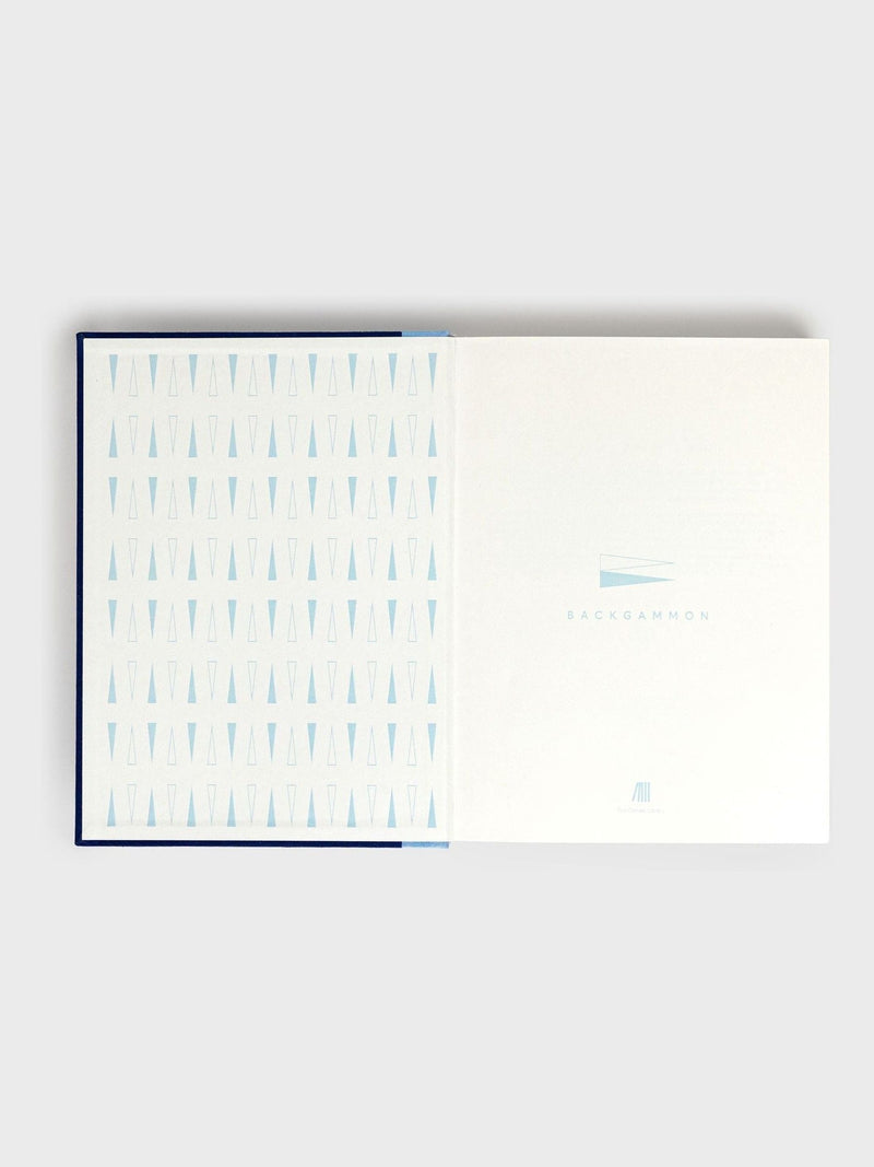 Suck UK blue backgammon book board game, imported from the UK
