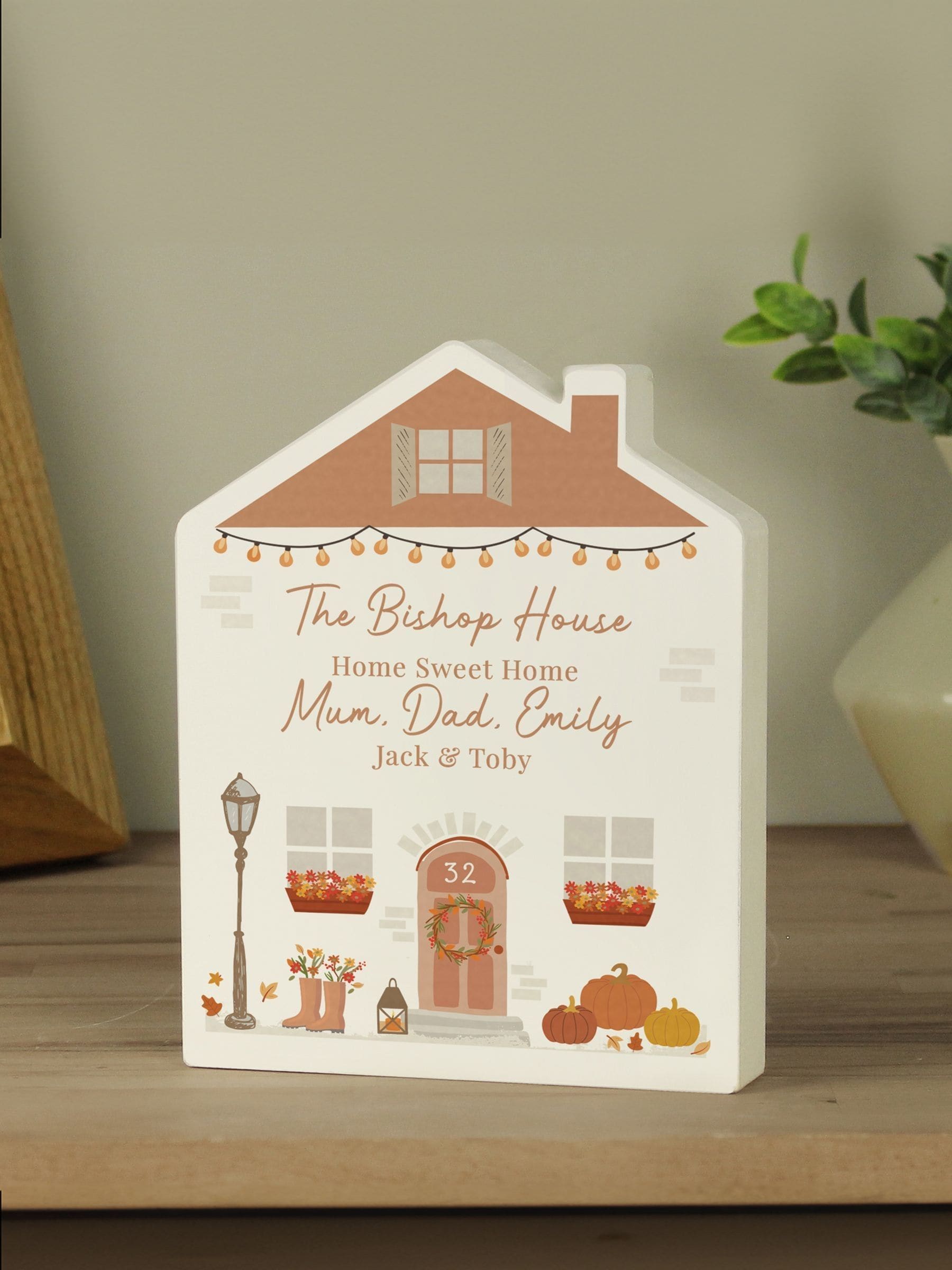 Personalised Wooden House Ornament by PMC