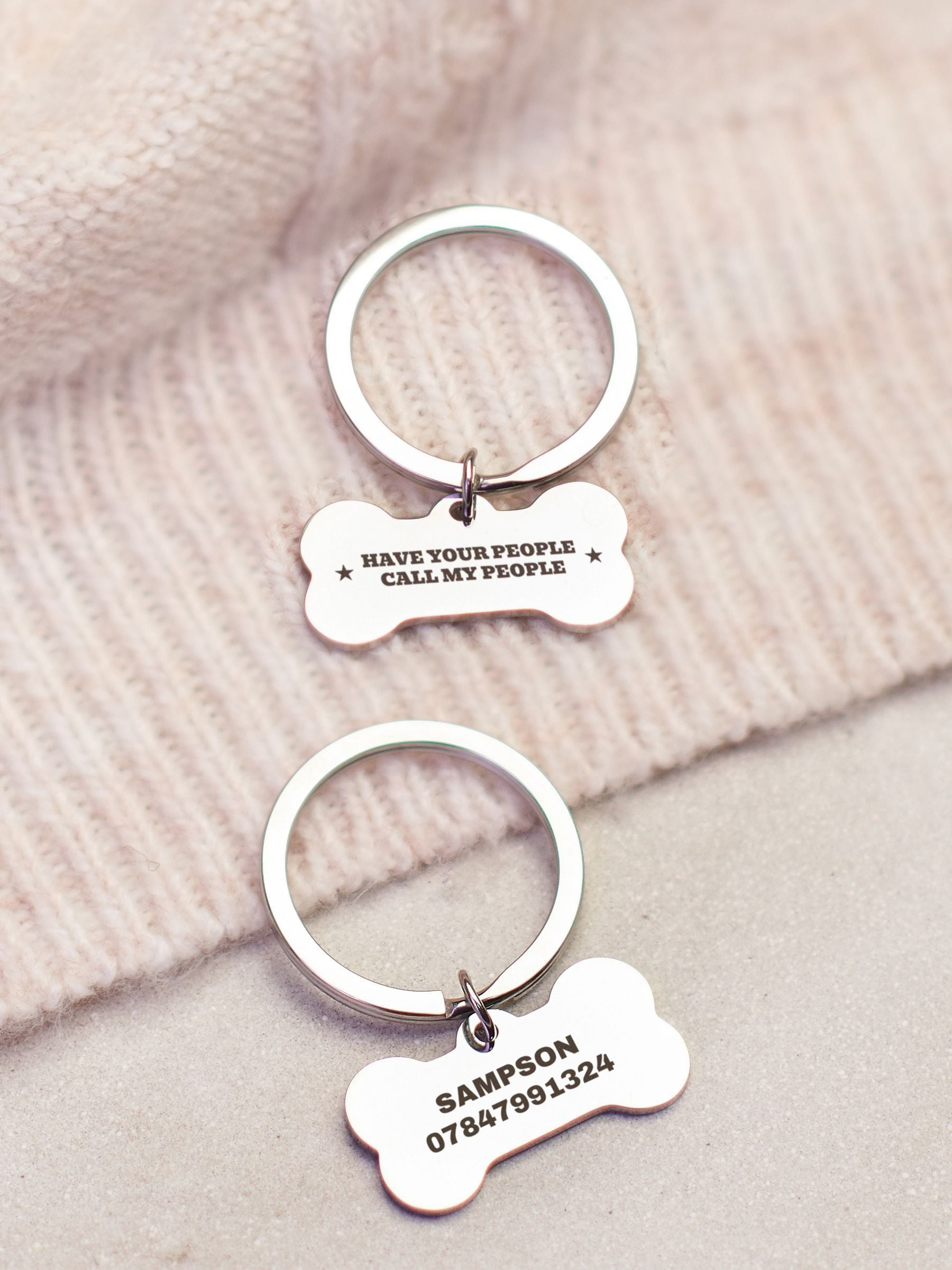 Oakdene personalised metal dog tag 4cm x 2cm, UK version