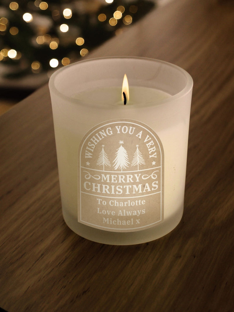 Personalised Christmas Candle by PMC