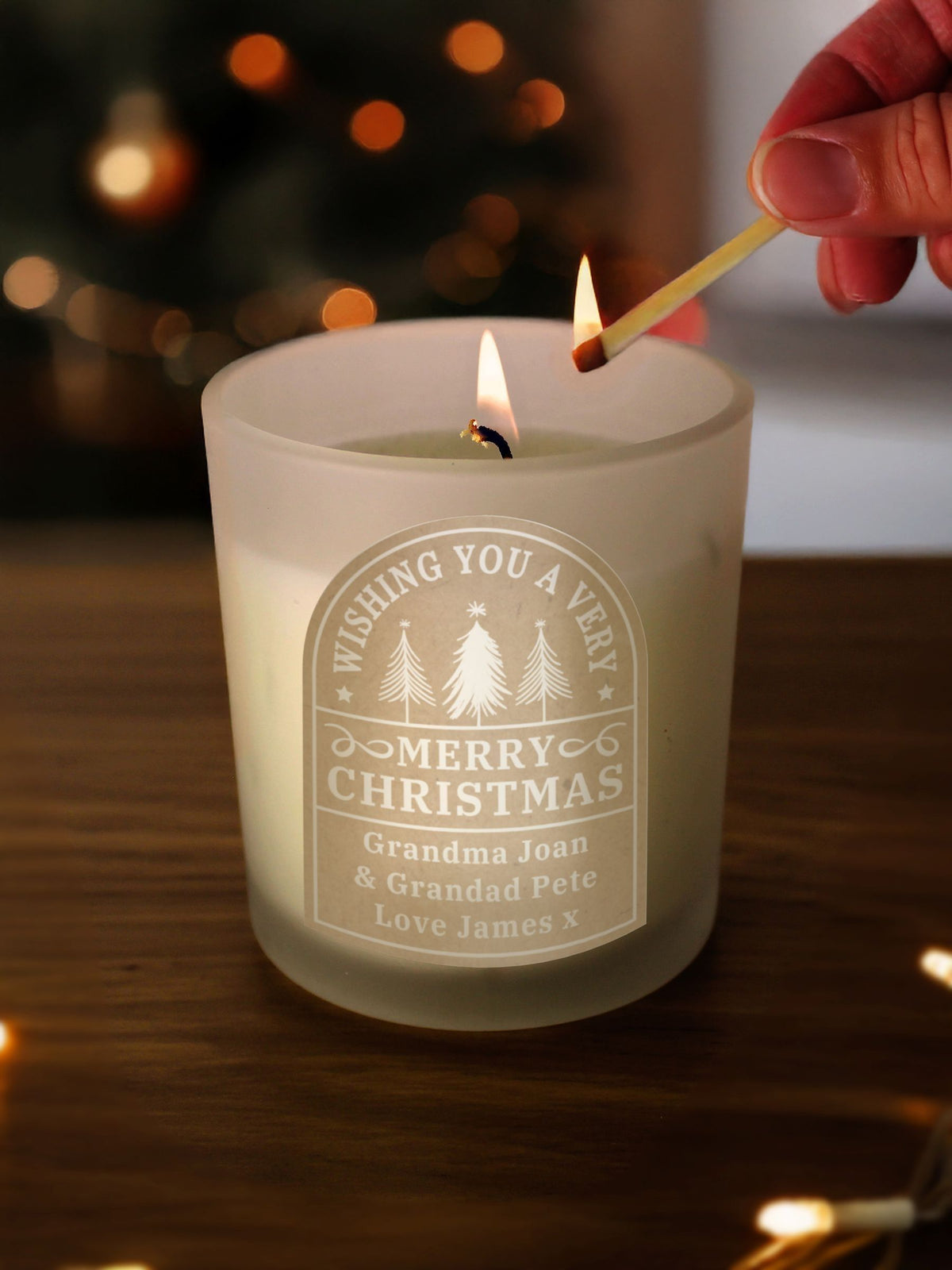 Personalised Christmas Candle by PMC