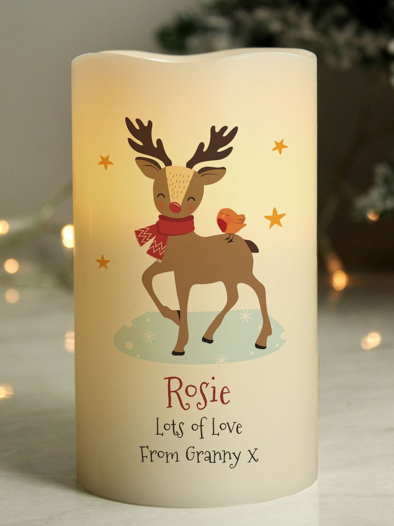 Personalised LED Christmas Candle by PMC