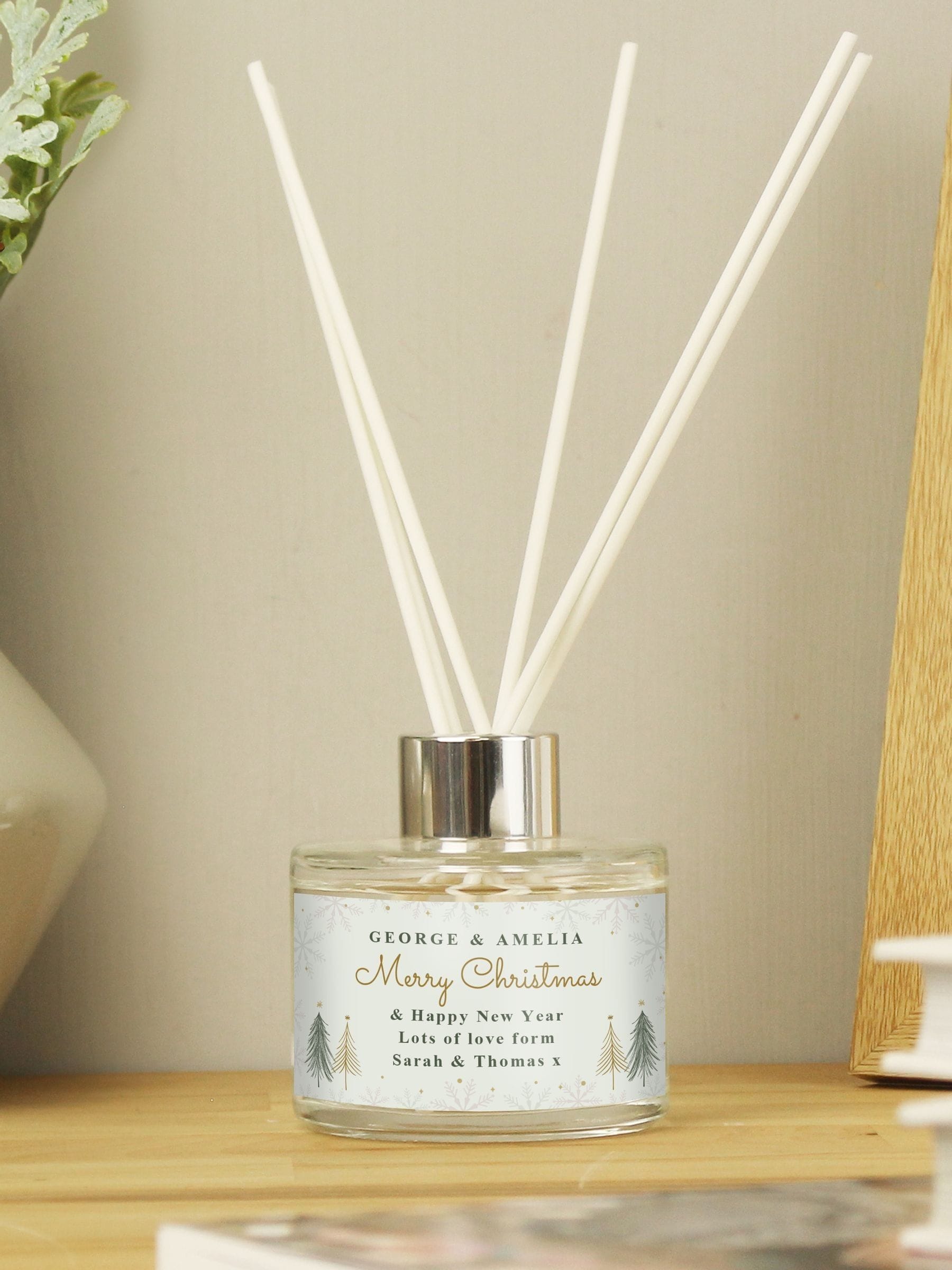 Personalised Christmas Reed Diffuser by PMC
