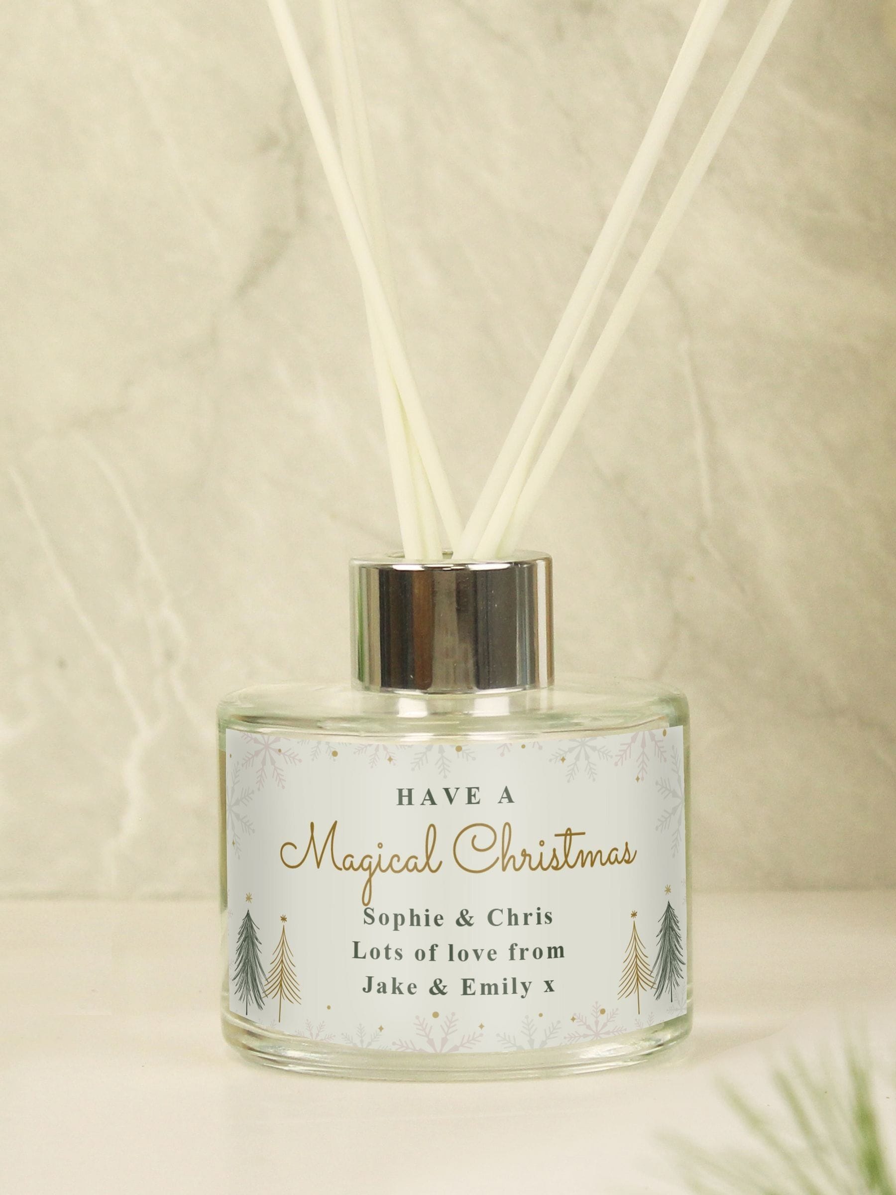 Personalised Christmas Reed Diffuser by PMC