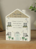 PMC personalised wooden house ornament 17.5cm, imported from the UK
