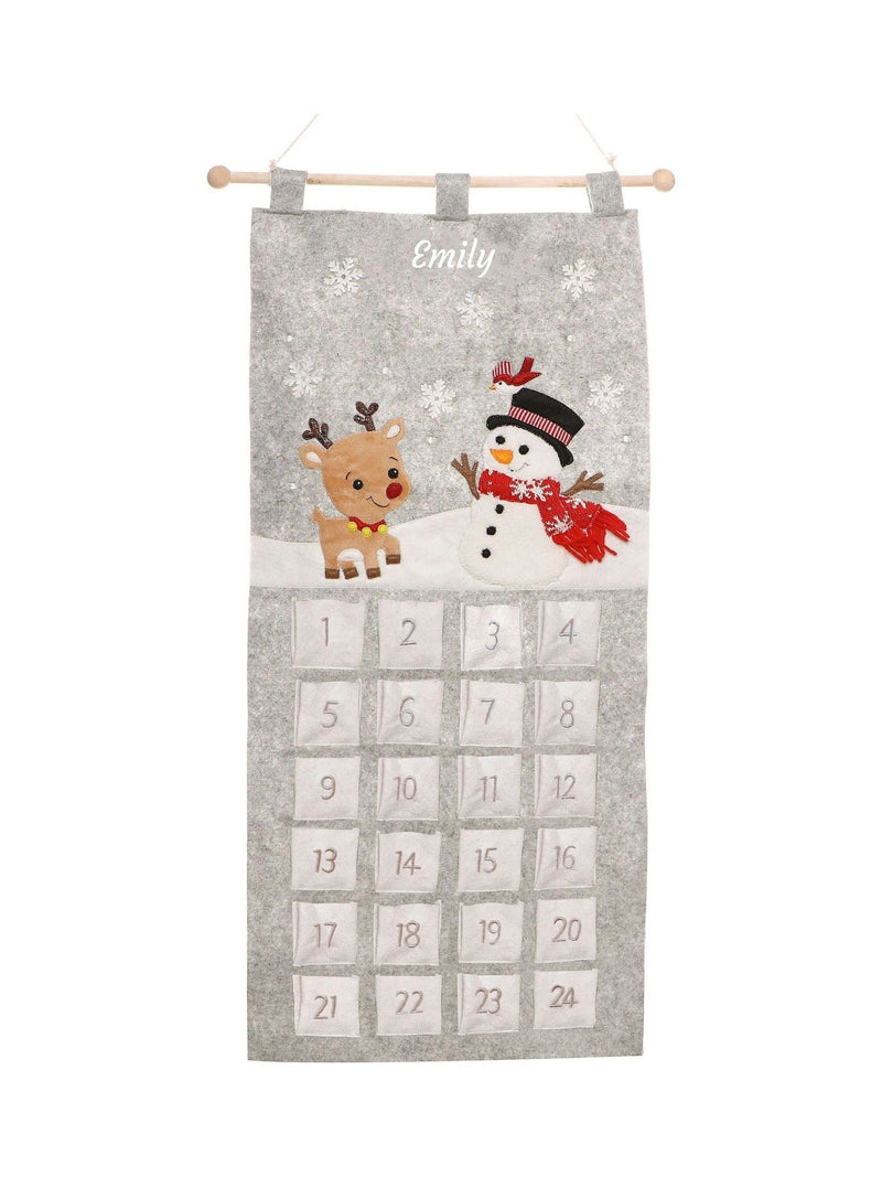 Dibor personalised hanging advent calendar with Scandi design (British brand)