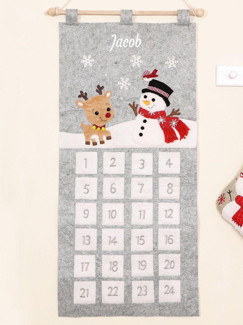 Dibor personalised hanging advent calendar with Scandi design (British brand)