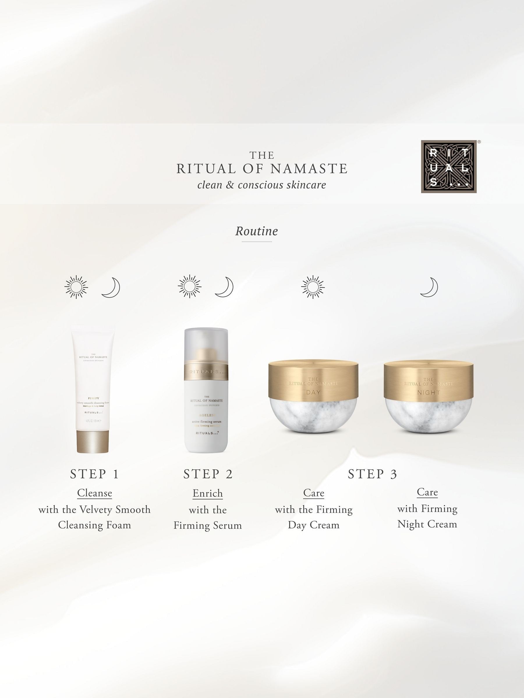 Rituals Namaste Velvety Smooth Cleansing Foam 125ml, imported from the UK