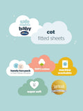 Silentnight White 100% Cotton Safe Nights fitted sheet (British brand)