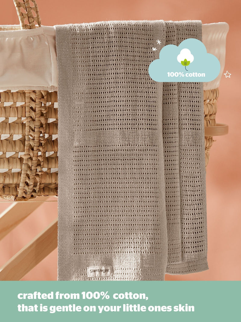 Silentnight baby blanket cellular 2 pack 75x95cm, UK version