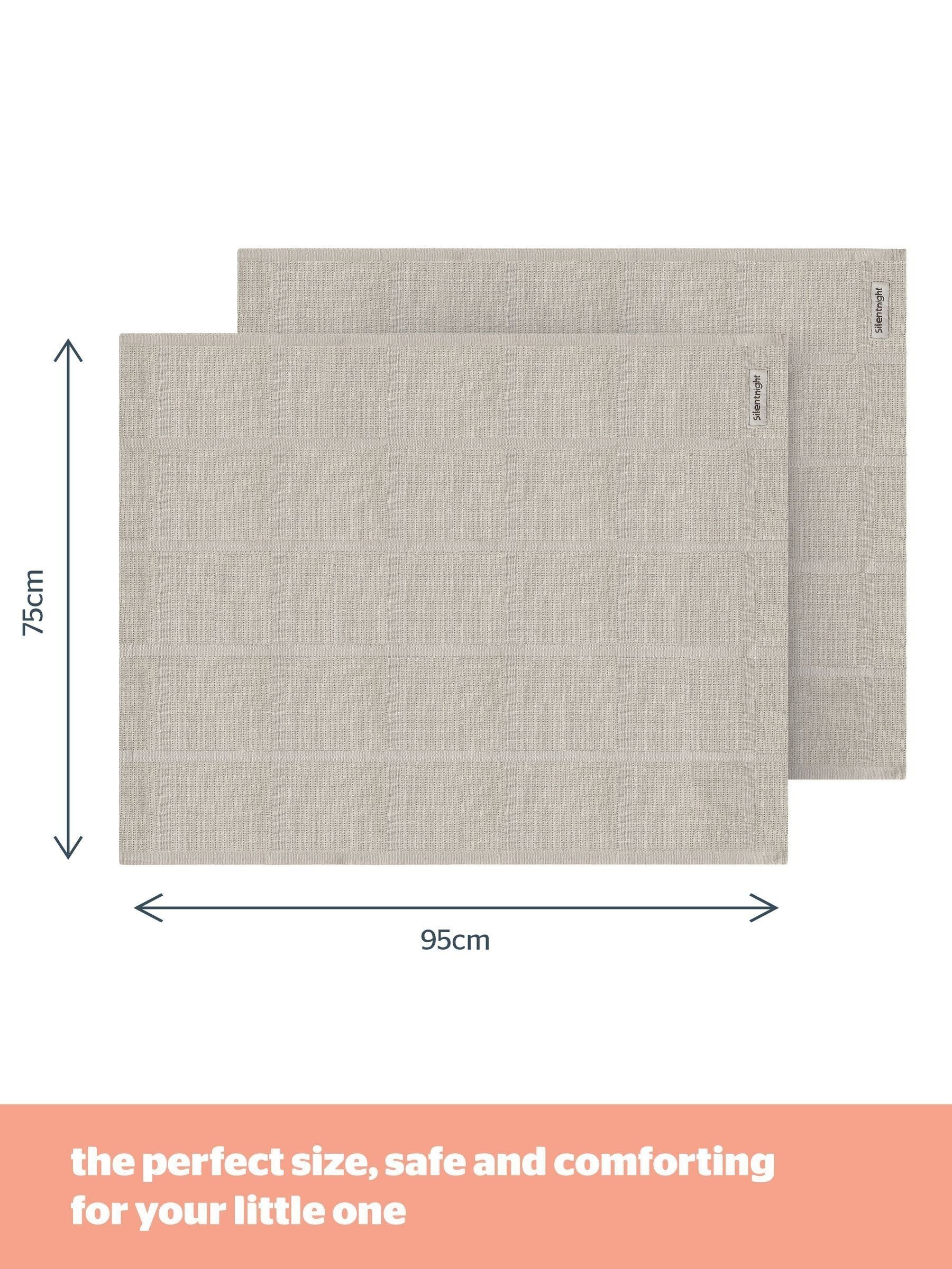 Silentnight baby blanket cellular 2 pack 75x95cm, UK version