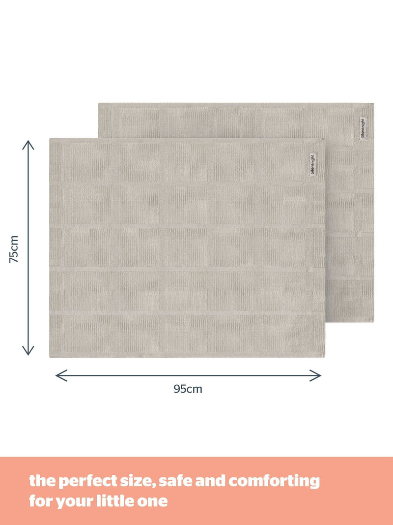 Silentnight baby blanket cellular 2 pack 75x95cm, UK version