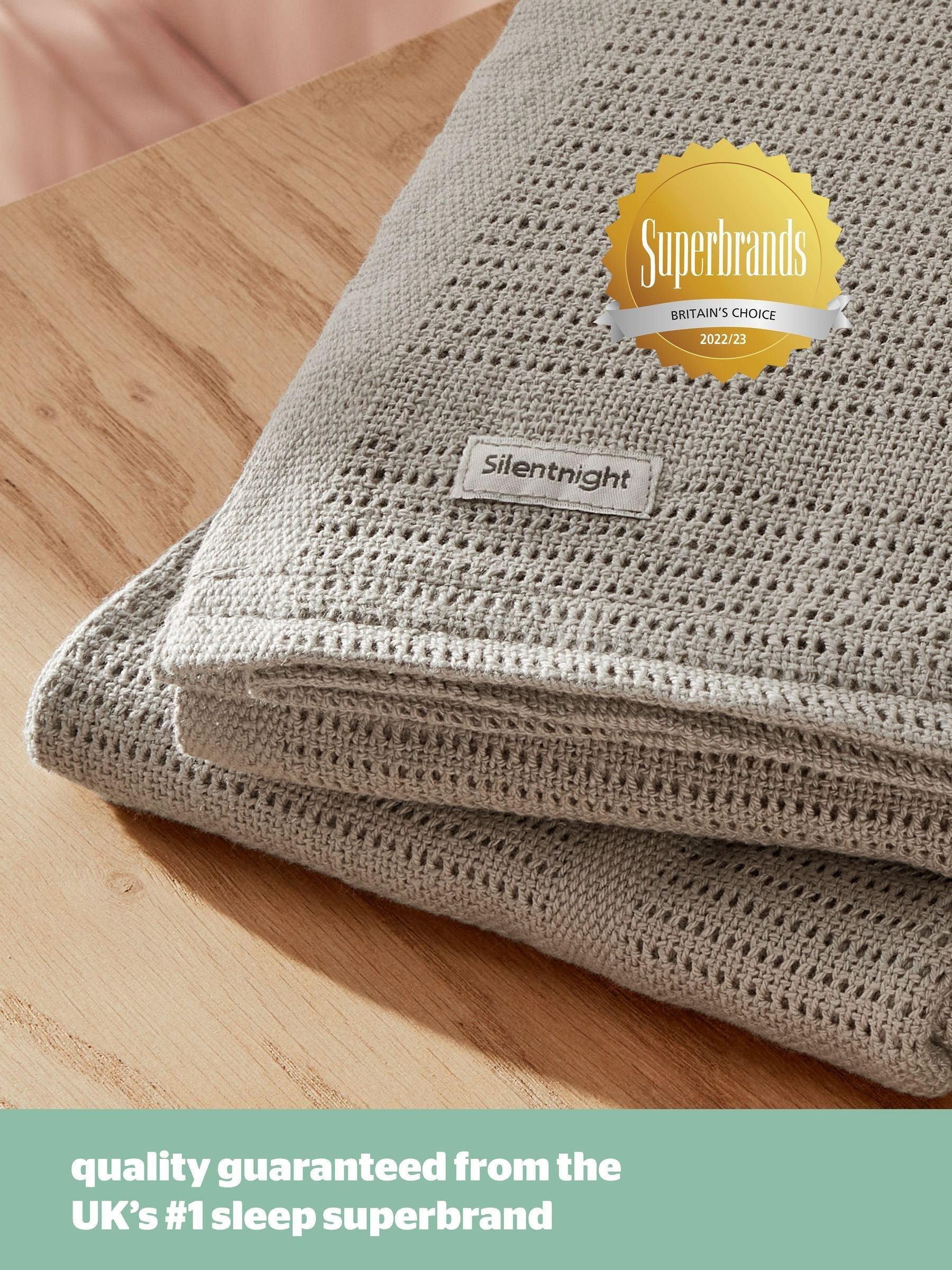 Silentnight baby blanket cellular 2 pack 75x95cm, UK version