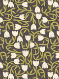Ohpopsi wallpaper sample Midnight Tiny Tulip A4 - British product