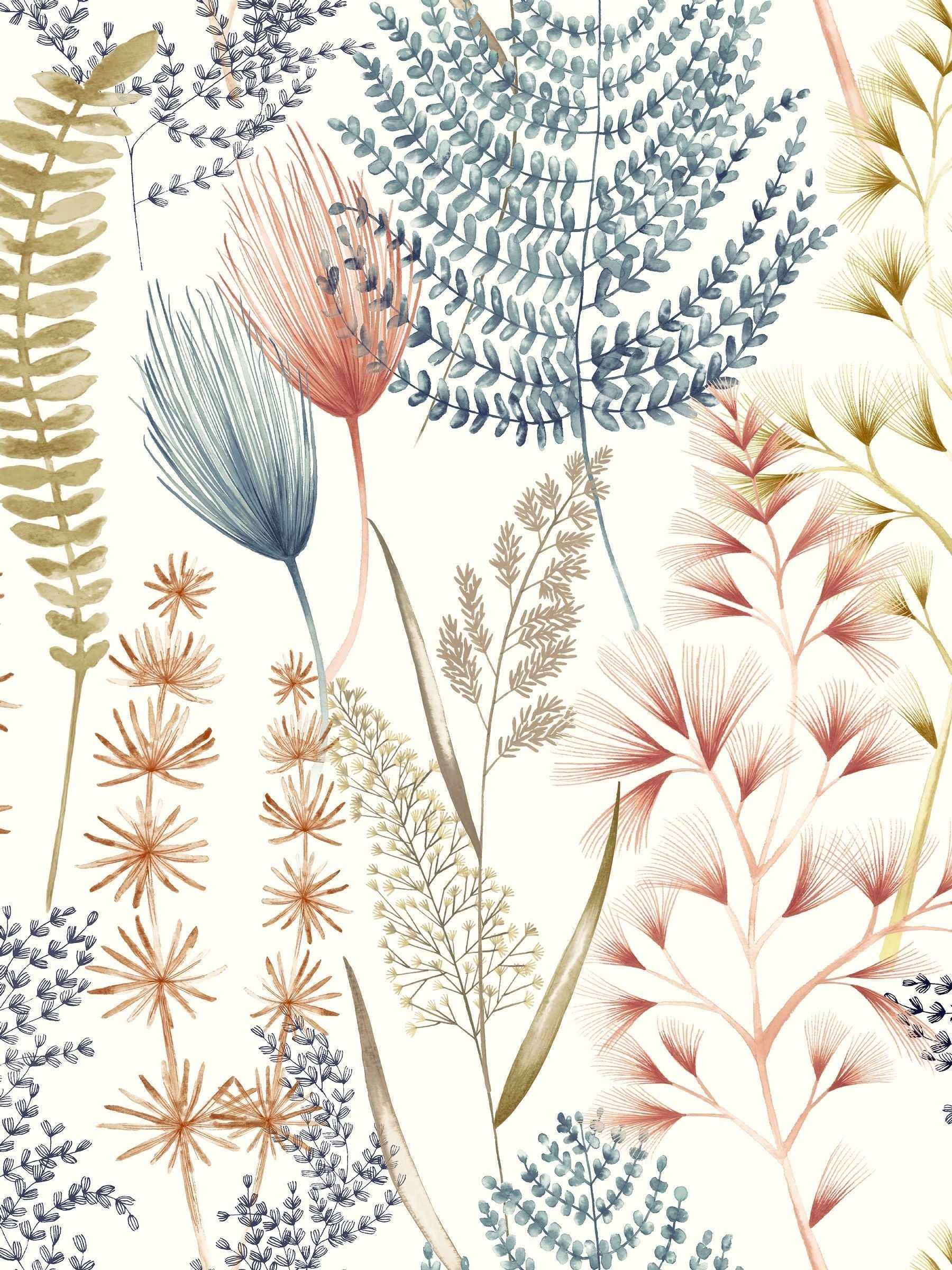 Ohpopsi Earth Summer Ferns wallpaper sample A4, imported from the UK