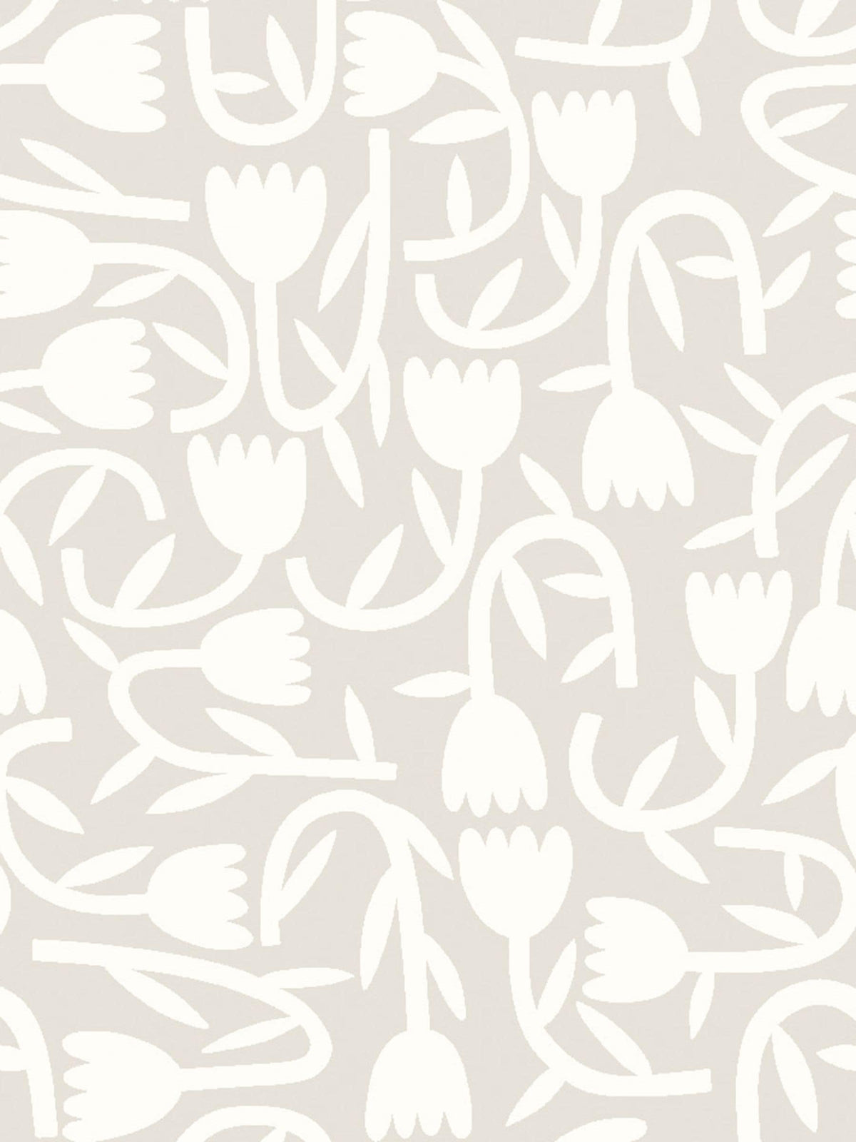 Ohpopsi Midnight Tiny Tulip Wallpaper Sample A4