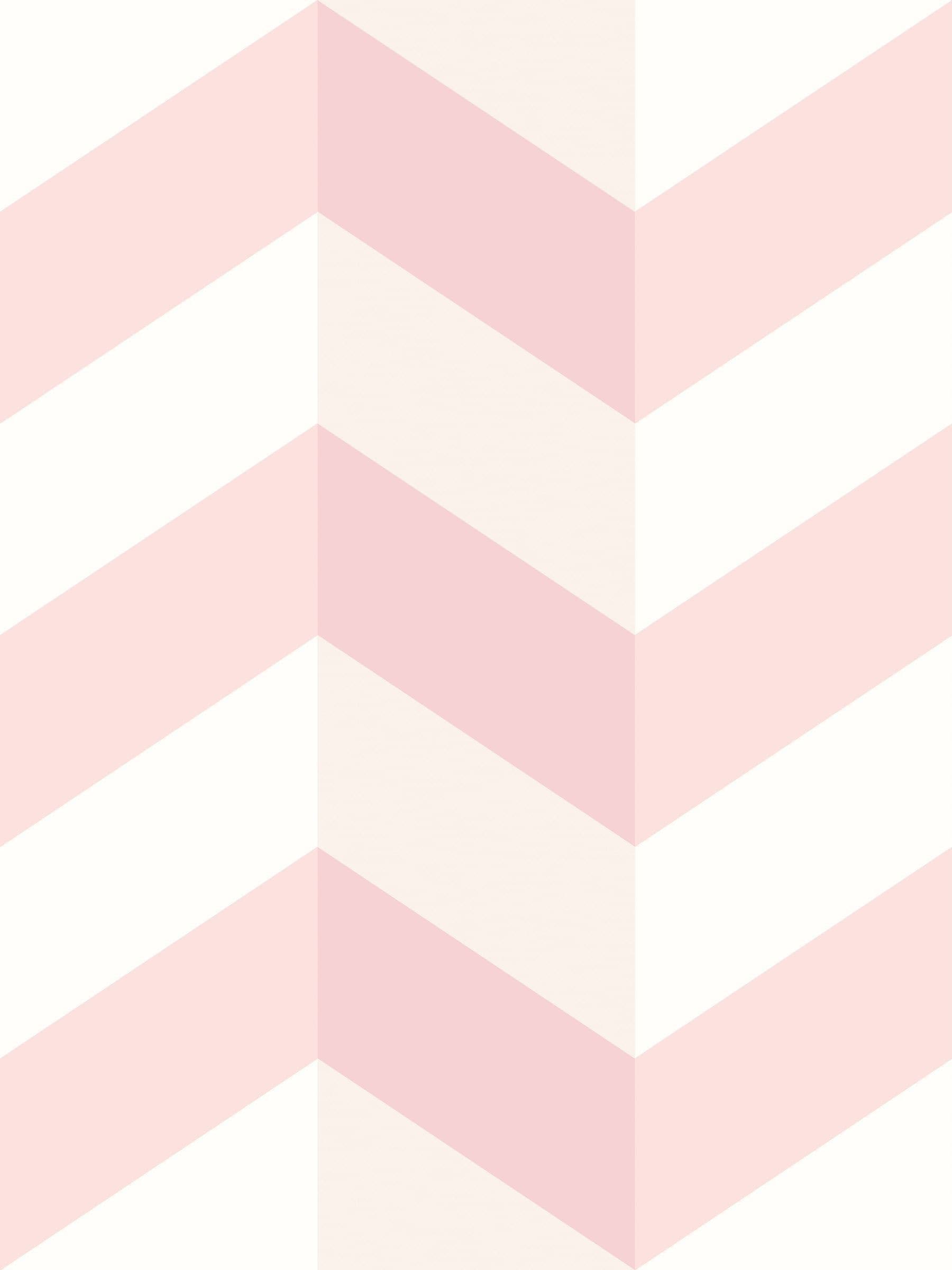 Ohpopsi wallpaper sample Ballet Slipper Illusion Chevron A4, imported from the UK