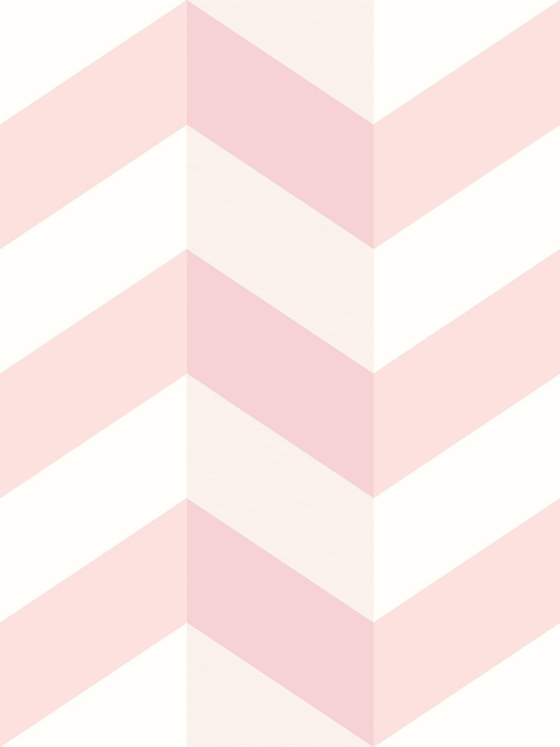 Ohpopsi wallpaper sample Ballet Slipper Illusion Chevron A4, imported from the UK