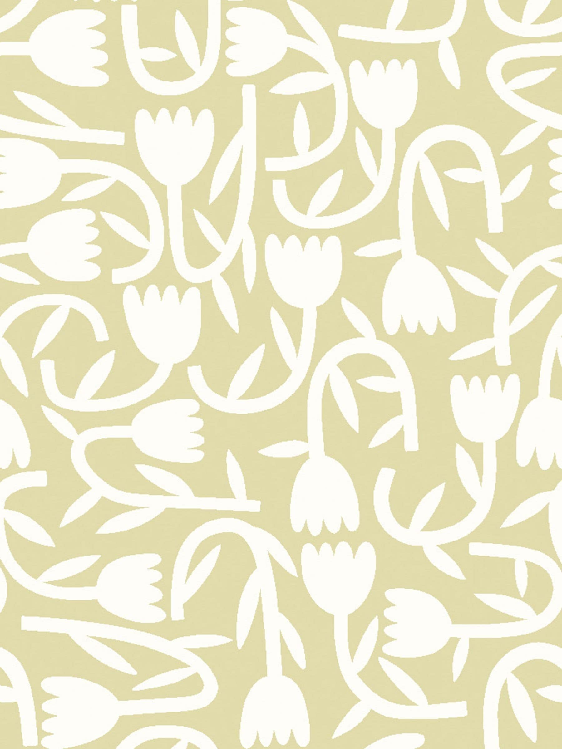 Ohpopsi Midnight Tiny Tulip Wallpaper Sample A4