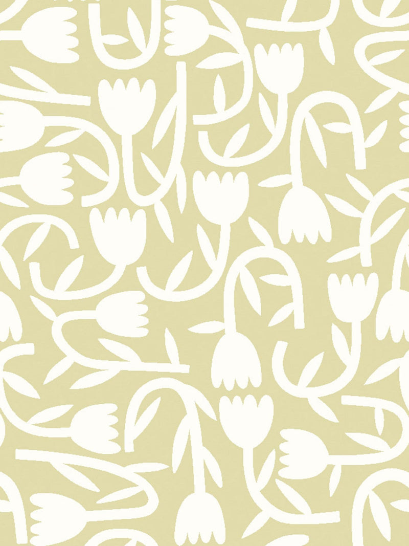 Ohpopsi Midnight Tiny Tulip Wallpaper Sample A4