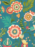 Ohpopsi Peacock Ichika Trail wallpaper sample A4 (British brand)