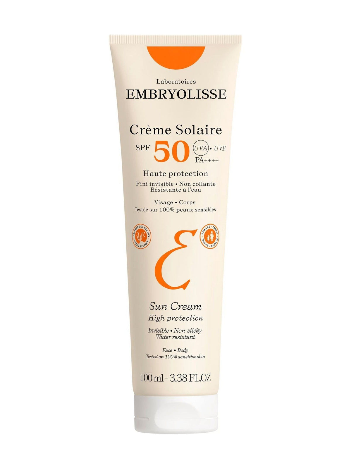 SPF 50 Sun Cream with Antioxidant Roucou Oil for All Skin Types, 100ml