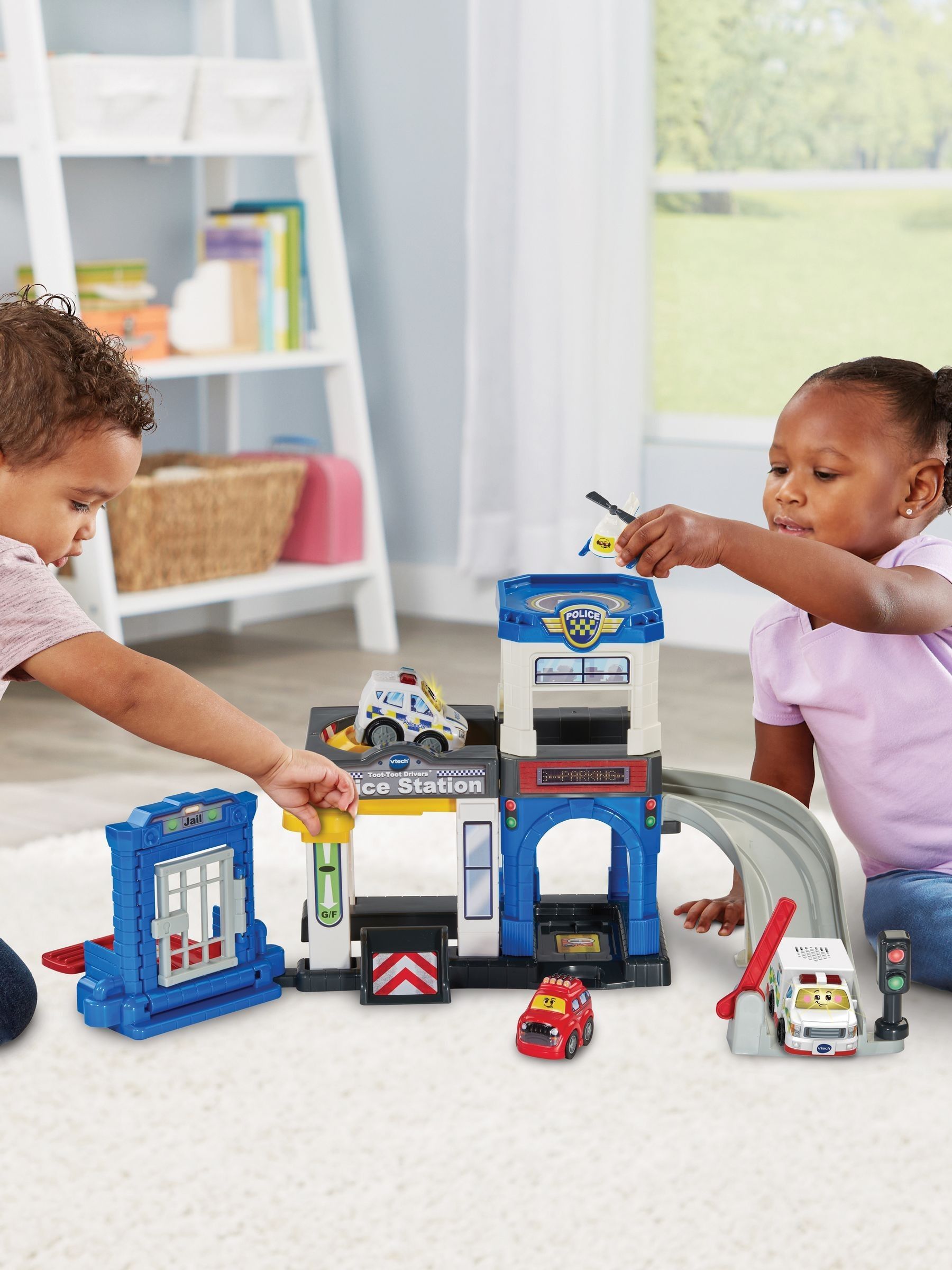 VTech Toot-Toot Drivers Police Station play set, imported from the UK