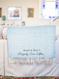 Jonnys Sister personalised wool throw, soft pure wool - British product