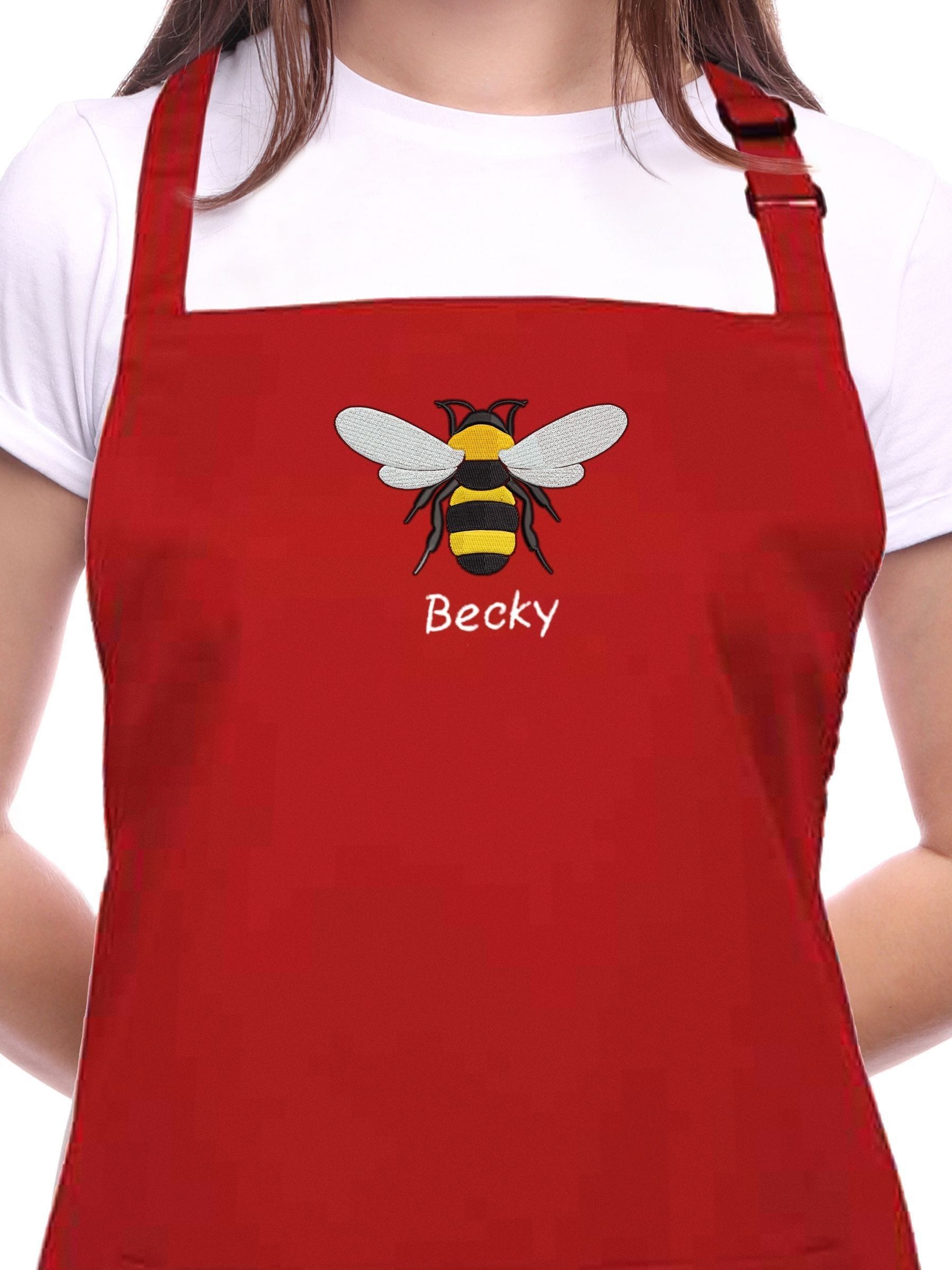 Jonnys Sister personalised embroidered apron one size, imported from the UK