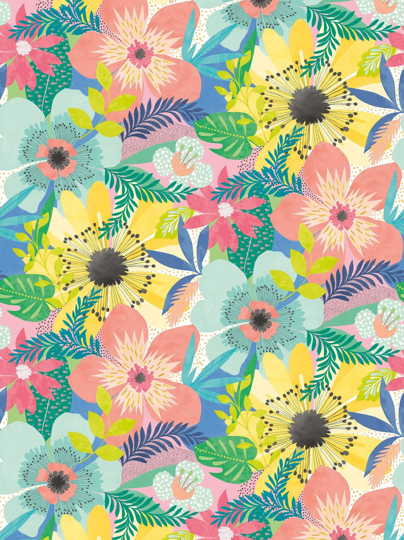 Ohpopsi wallpaper Indigo Floral Riot 10m - British product