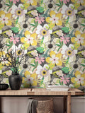 Ohpopsi Indigo Floral Riot 10m Wallpaper