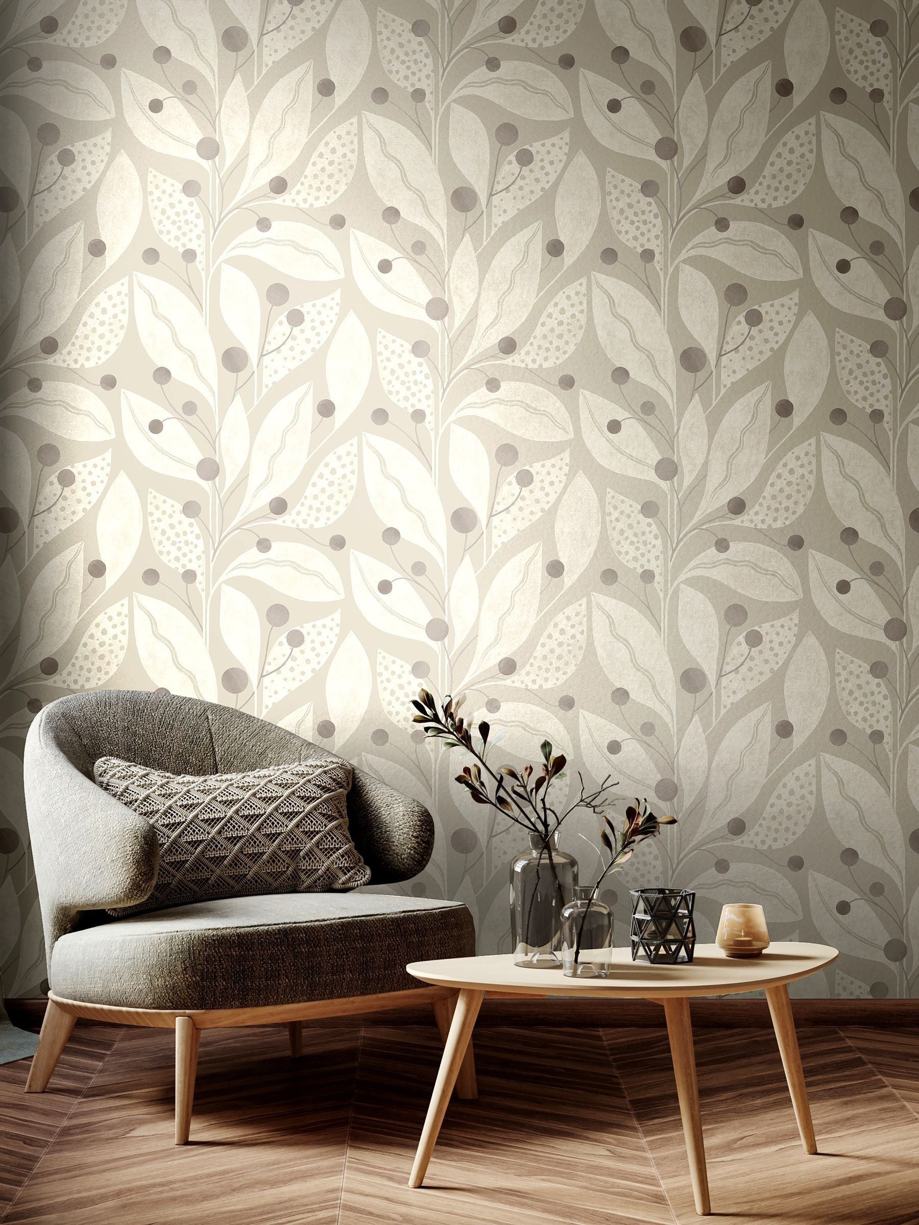 Ohpopsi Dove Berry Dot wallpaper 10m roll, UK version