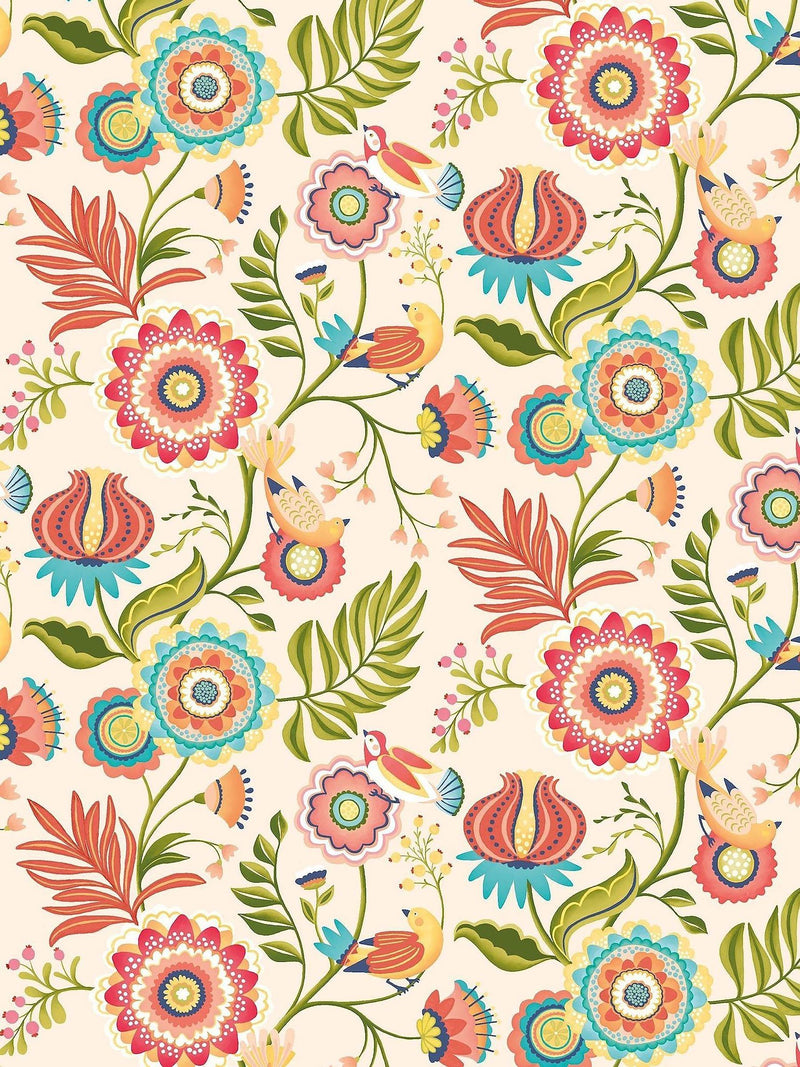Ohpopsi wallpaper Coral and Linen Ichika Trail 10m - British product