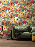 Ohpopsi Indigo Floral Riot 10m Wallpaper