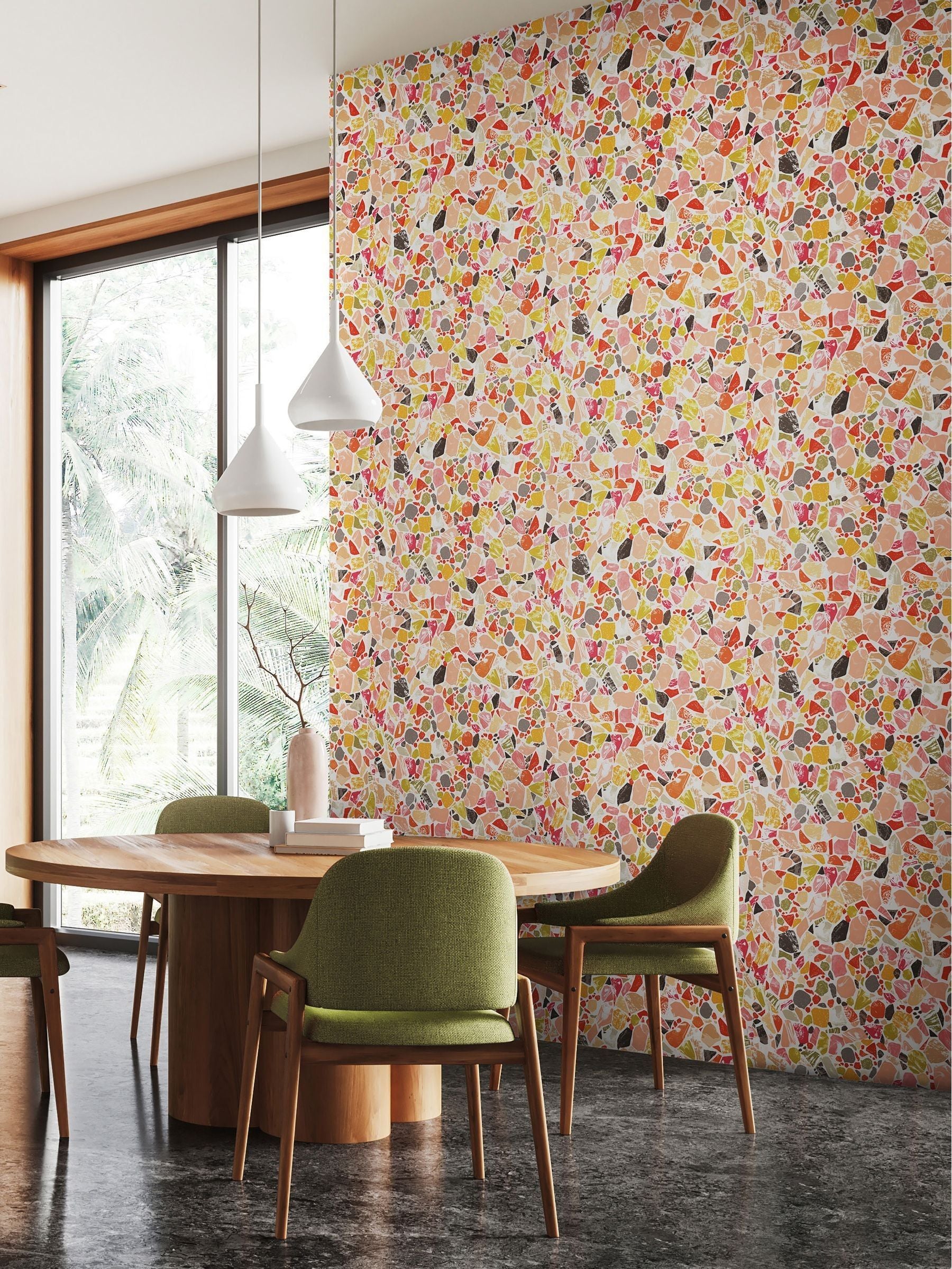 Ohpopsi Coral Crush Fragments wallpaper 10m, imported from the UK